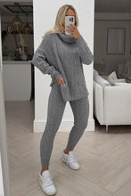 Load image into Gallery viewer, Roll neck cable knit set
