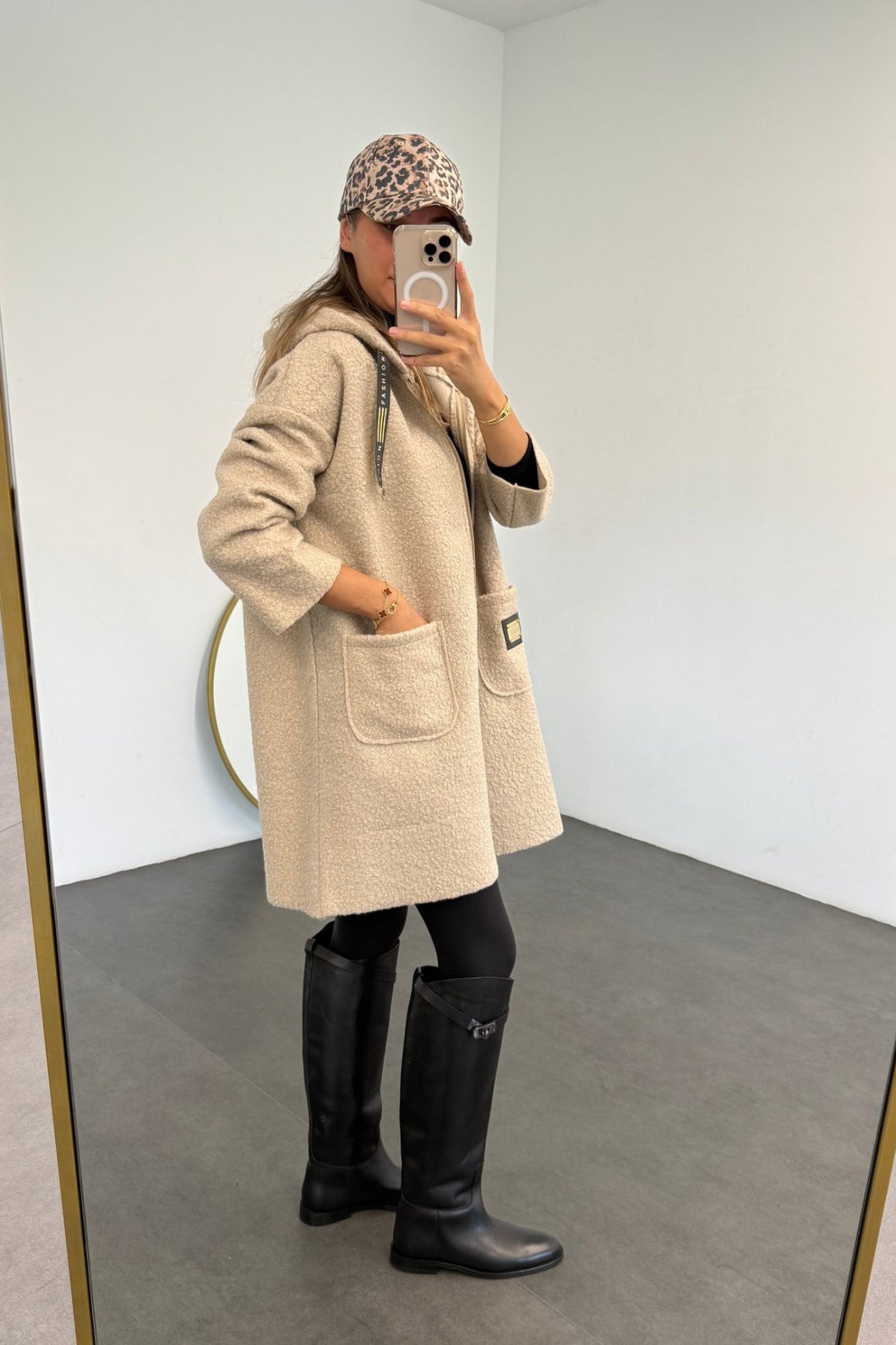 Teddy coatigain oversize